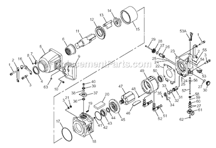 Page A Diagram and Parts List for CP6930PALED 6151906930 Chicago Pneumatic Wrench